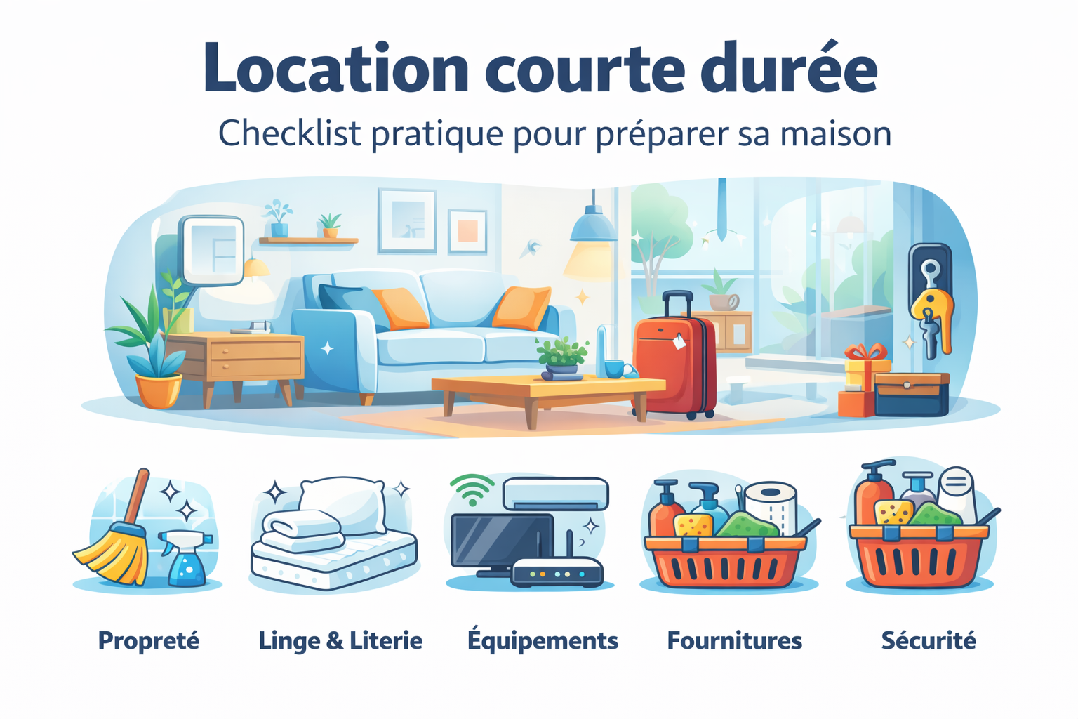 Préparez votre maison pour la location courte durée avec notre checklist complète